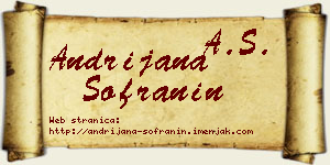Andrijana Sofranin vizit kartica